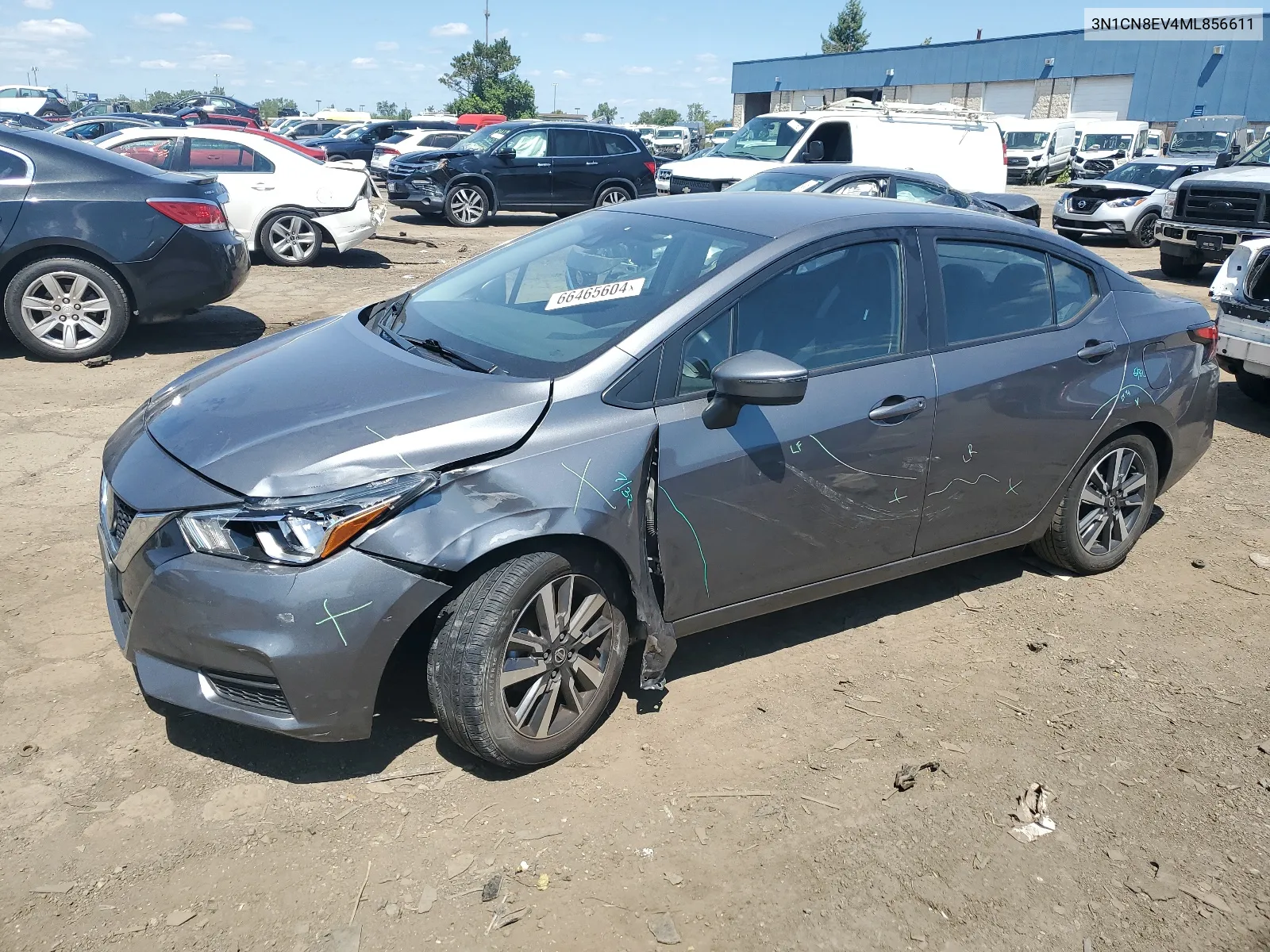 2021 Nissan Versa Sv VIN: 3N1CN8EV4ML856611 Lot: 66465604