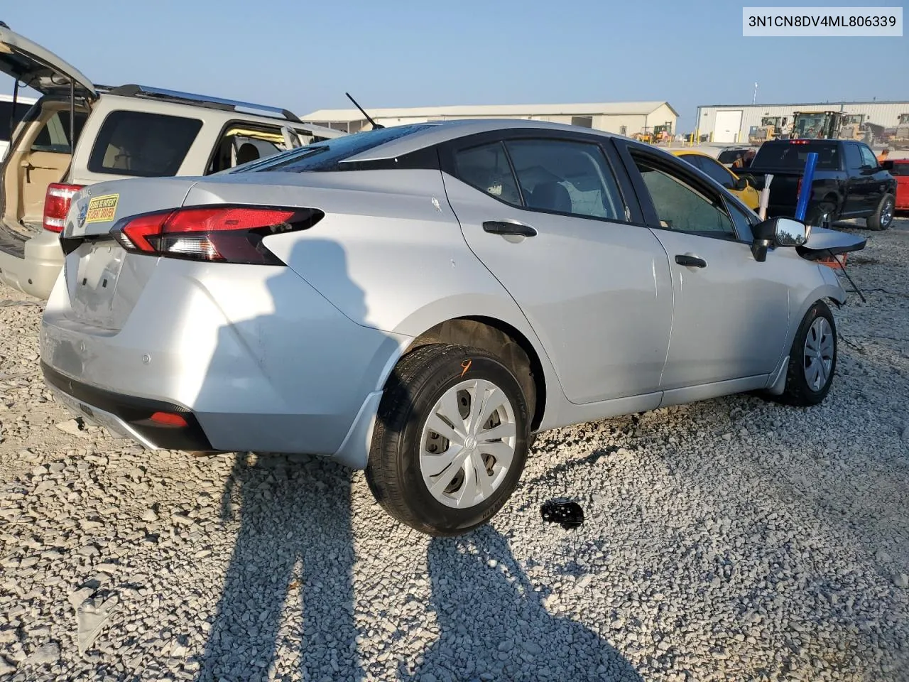 2021 Nissan Versa S VIN: 3N1CN8DV4ML806339 Lot: 68889324