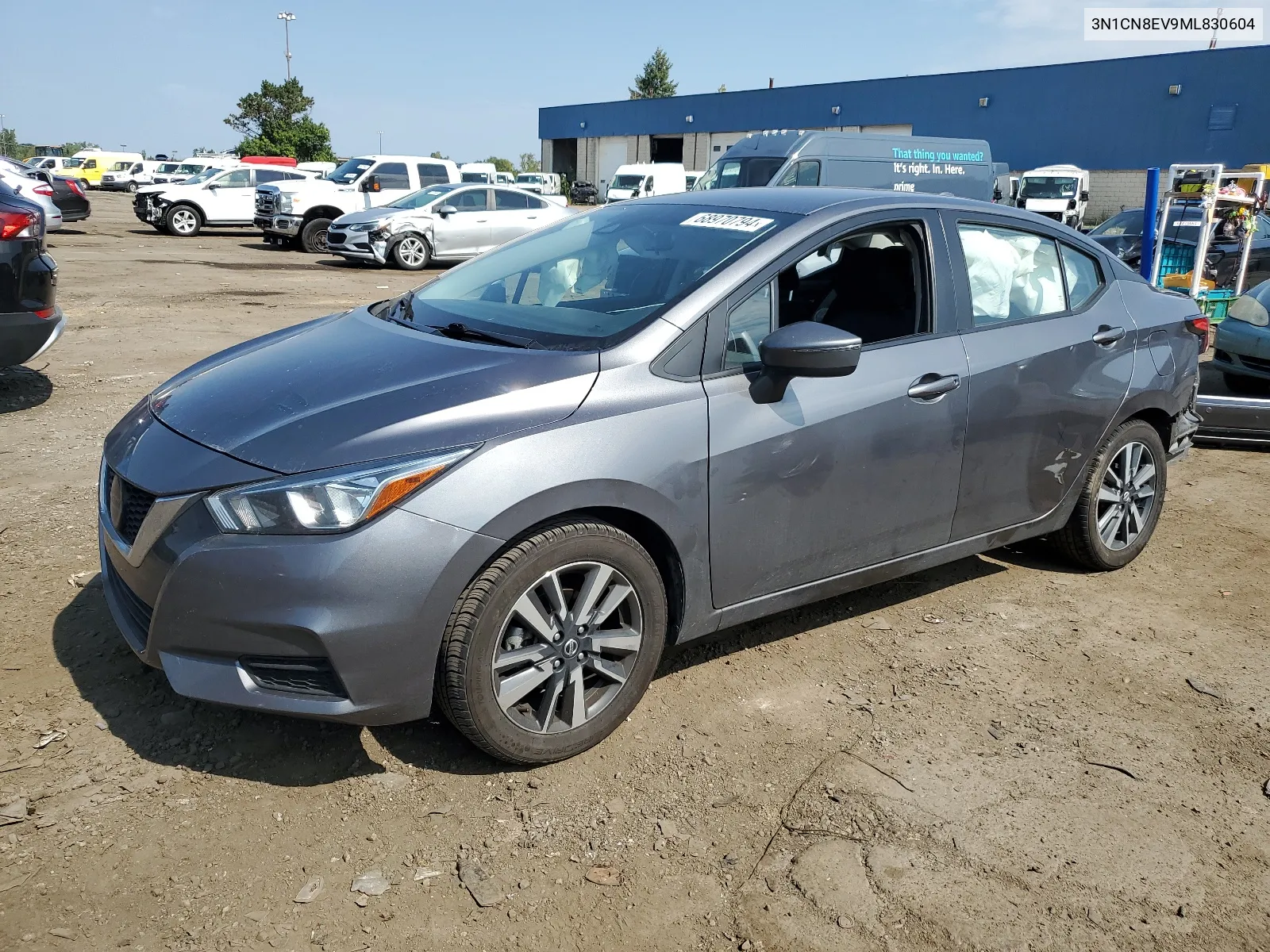 2021 Nissan Versa Sv VIN: 3N1CN8EV9ML830604 Lot: 68970794