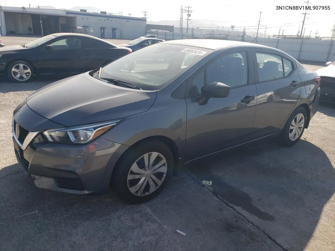 2021 Nissan Versa S VIN: 3N1CN8BV1ML907955 Lot: 69053434