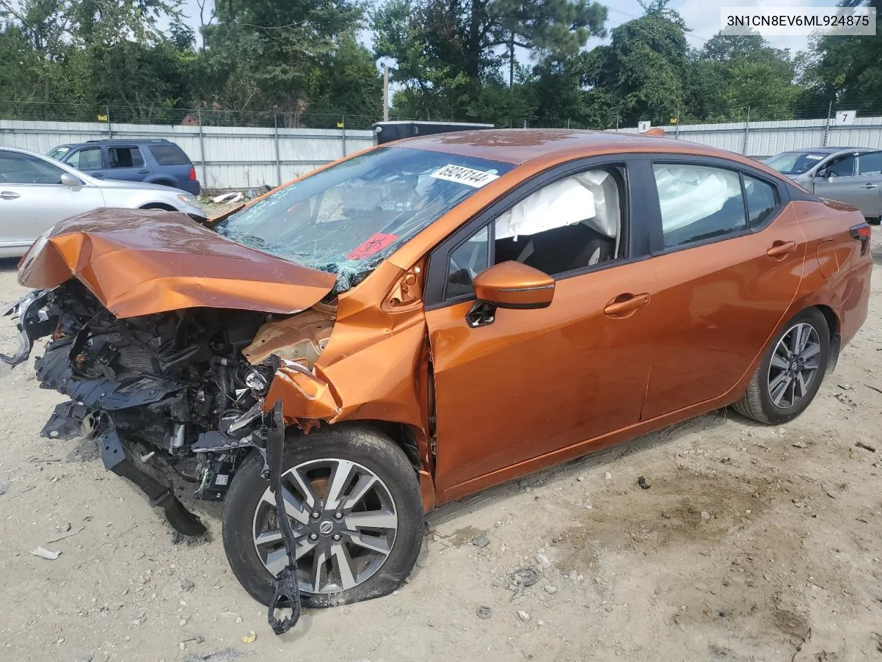 2021 Nissan Versa Sv VIN: 3N1CN8EV6ML924875 Lot: 69243144