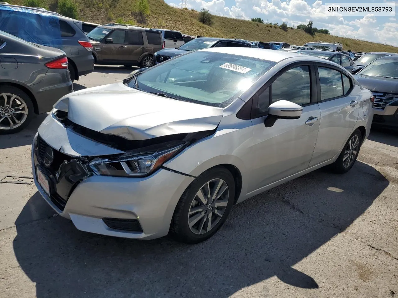 2021 Nissan Versa Sv VIN: 3N1CN8EV2ML858793 Lot: 69998854