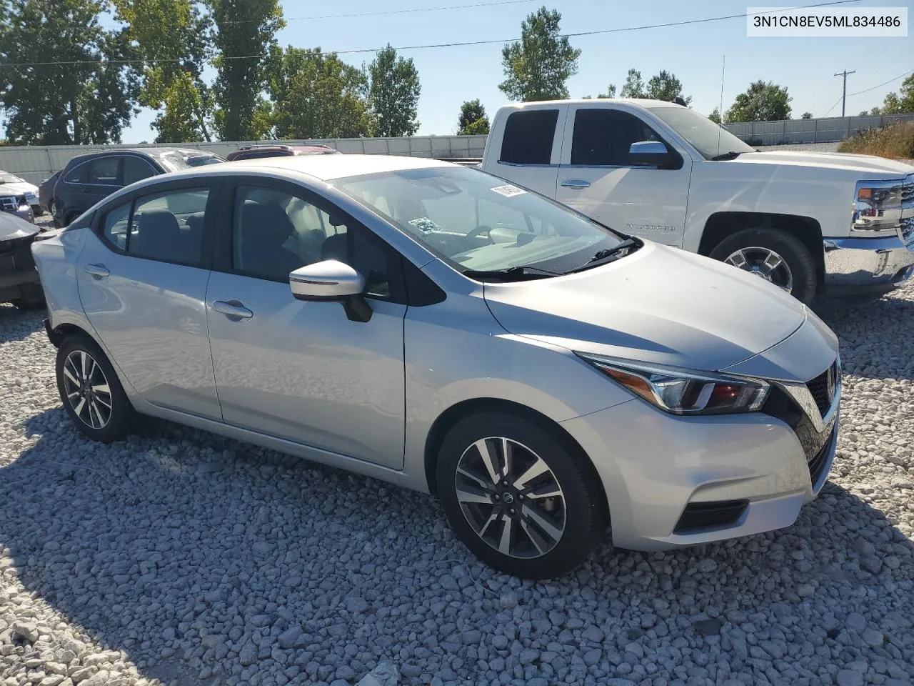 2021 Nissan Versa Sv VIN: 3N1CN8EV5ML834486 Lot: 70146604