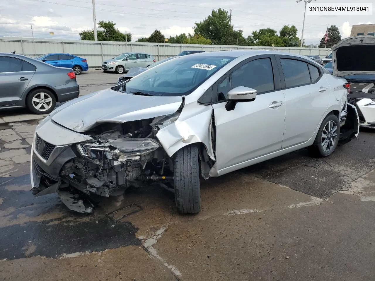 2021 Nissan Versa Sv VIN: 3N1CN8EV4ML918041 Lot: 70427654