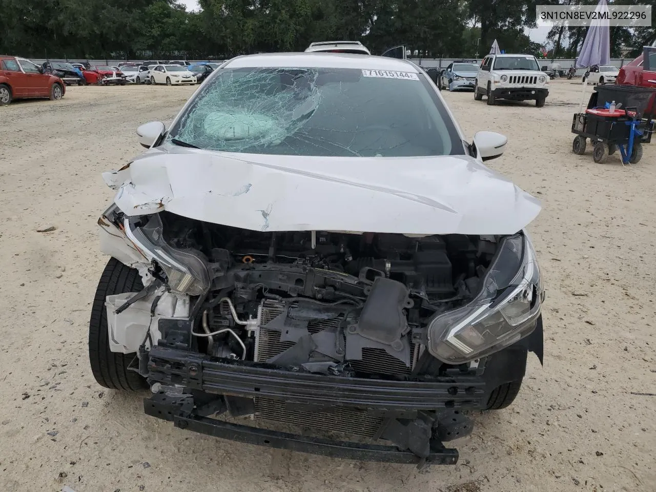 2021 Nissan Versa Sv VIN: 3N1CN8EV2ML922296 Lot: 71615144