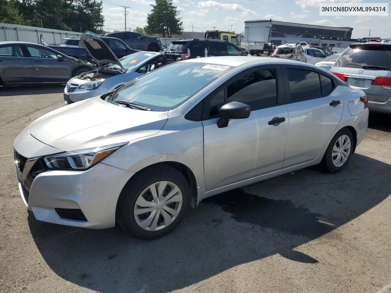 2021 Nissan Versa S VIN: 3N1CN8DVXML894314 Lot: 71744714