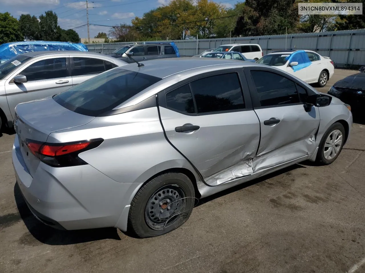 2021 Nissan Versa S VIN: 3N1CN8DVXML894314 Lot: 71744714