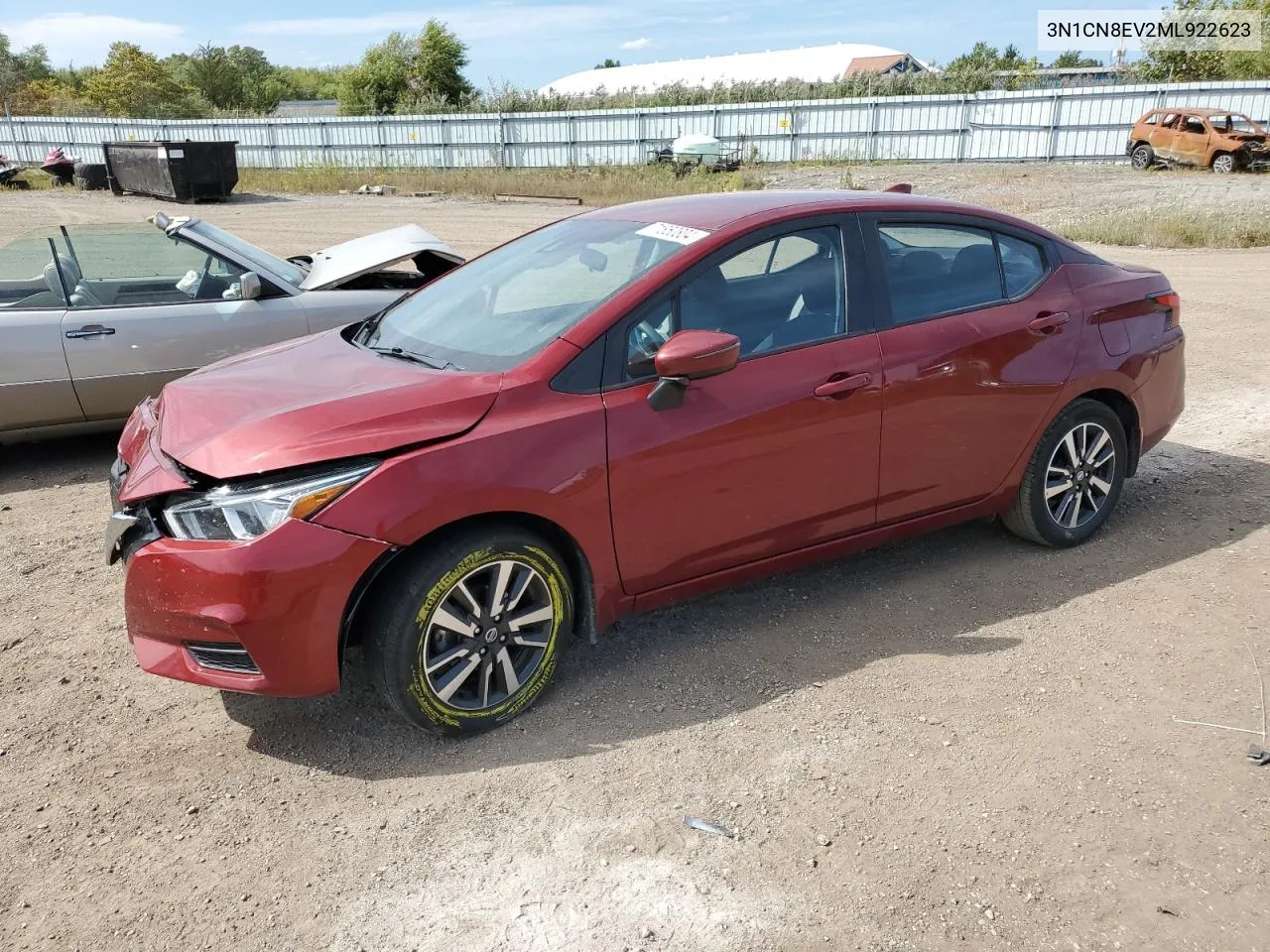 2021 Nissan Versa Sv VIN: 3N1CN8EV2ML922623 Lot: 71850804