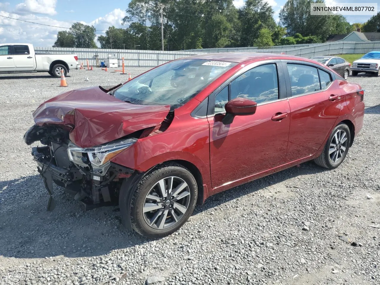 2021 Nissan Versa Sv VIN: 3N1CN8EV4ML807702 Lot: 72330504