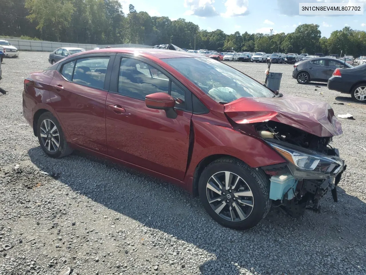 2021 Nissan Versa Sv VIN: 3N1CN8EV4ML807702 Lot: 72330504