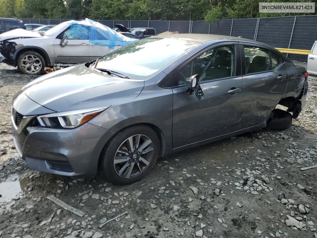 2021 Nissan Versa Sv VIN: 3N1CN8EV4ML821423 Lot: 72370854