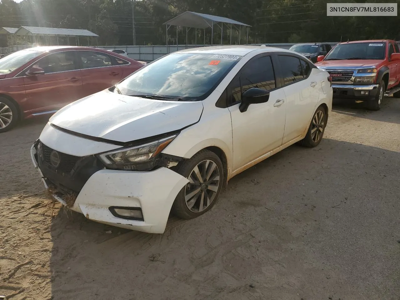 2021 Nissan Versa Sr VIN: 3N1CN8FV7ML816683 Lot: 72527984