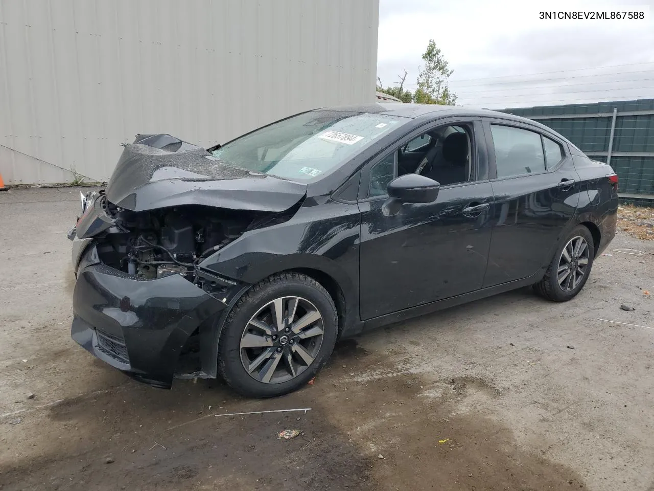 2021 Nissan Versa Sv VIN: 3N1CN8EV2ML867588 Lot: 72657894