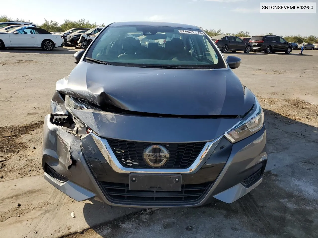 2021 Nissan Versa Sv VIN: 3N1CN8EV8ML848950 Lot: 74631124