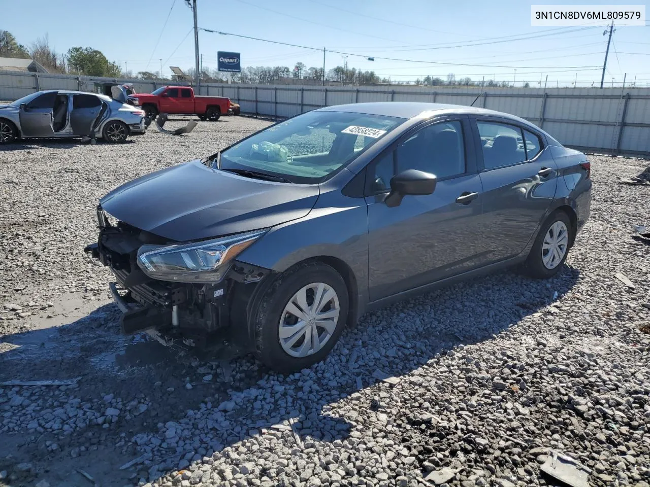 2021 Nissan Versa S VIN: 3N1CN8DV6ML809579 Lot: 75432524