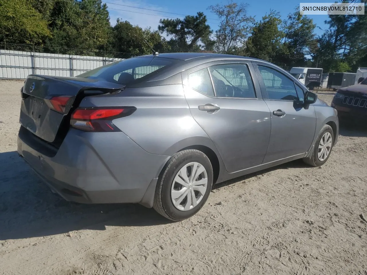 2021 Nissan Versa S VIN: 3N1CN8BV0ML812710 Lot: 75730944