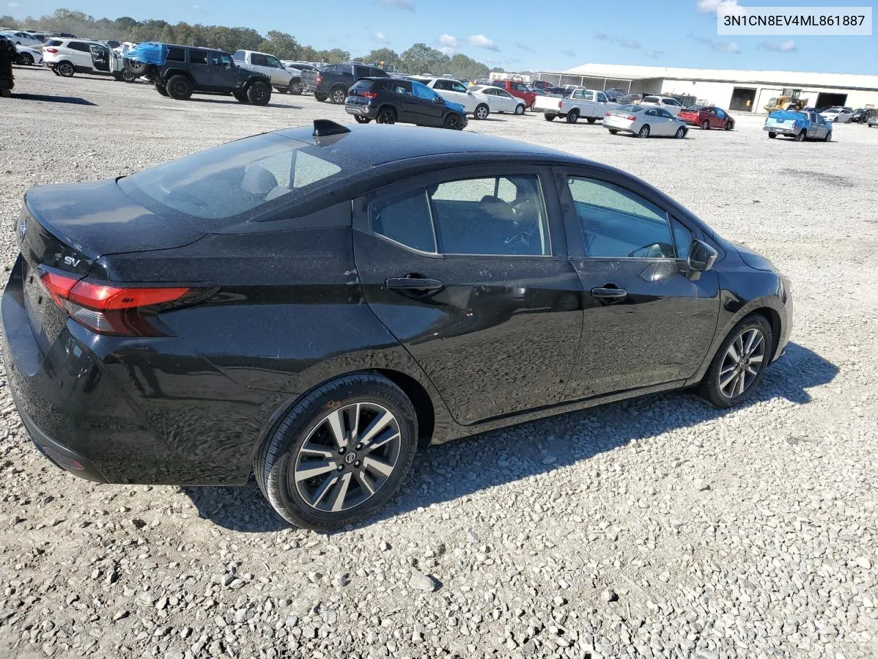 2021 Nissan Versa Sv VIN: 3N1CN8EV4ML861887 Lot: 76400304