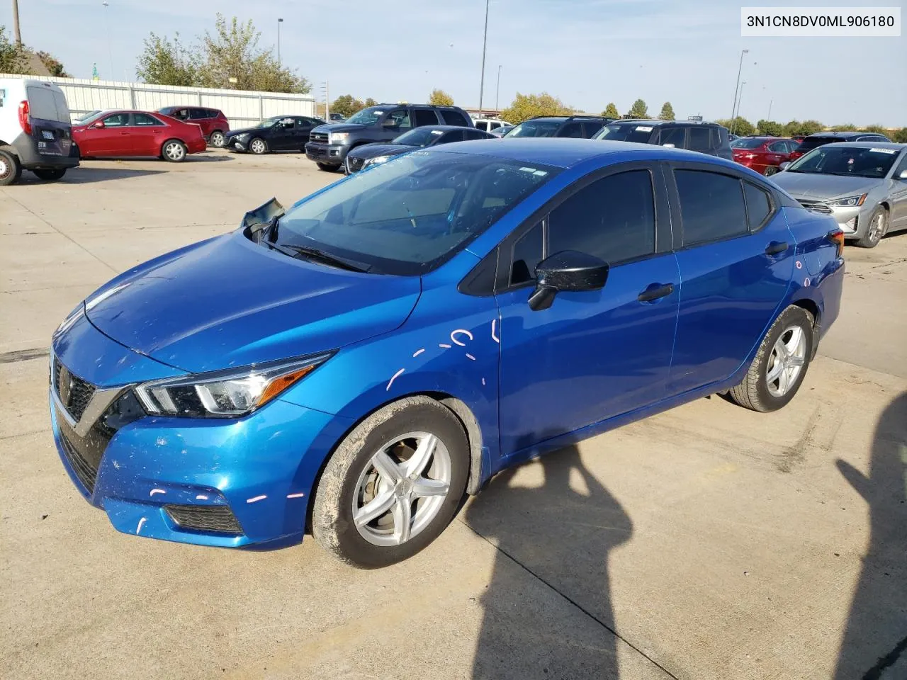 2021 Nissan Versa S VIN: 3N1CN8DV0ML906180 Lot: 78493174