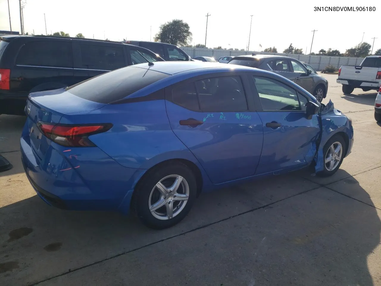 2021 Nissan Versa S VIN: 3N1CN8DV0ML906180 Lot: 78493174