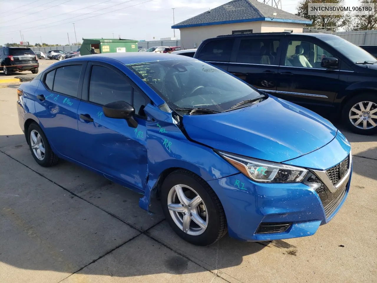 2021 Nissan Versa S VIN: 3N1CN8DV0ML906180 Lot: 78493174