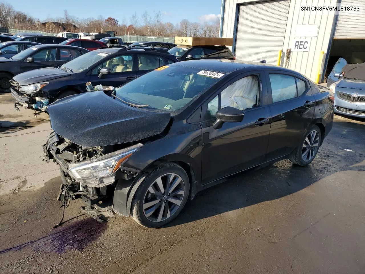 2021 Nissan Versa Sr VIN: 3N1CN8FV6ML818733 Lot: 79535424