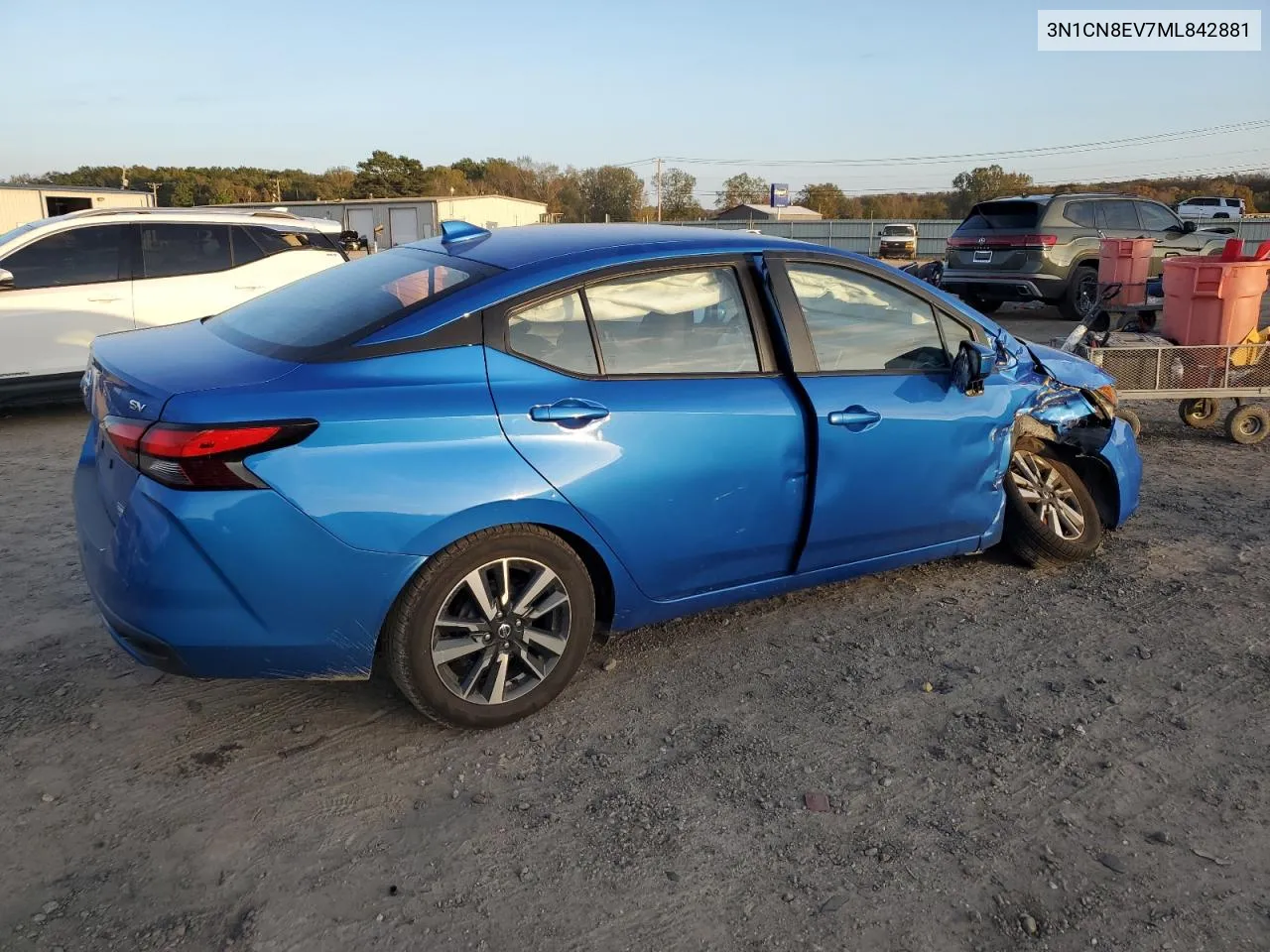 2021 Nissan Versa Sv VIN: 3N1CN8EV7ML842881 Lot: 80064344