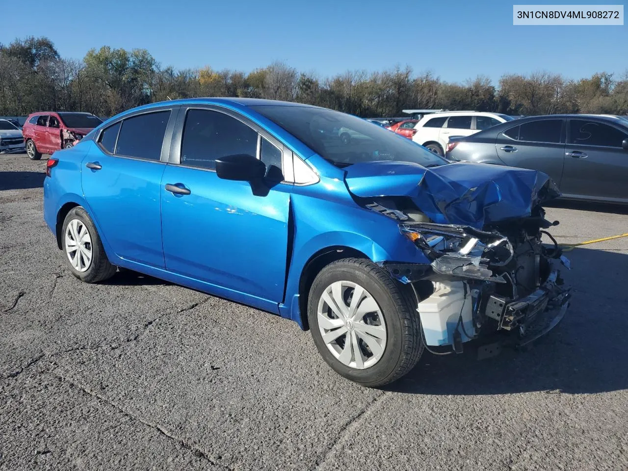 2021 Nissan Versa S VIN: 3N1CN8DV4ML908272 Lot: 80360564