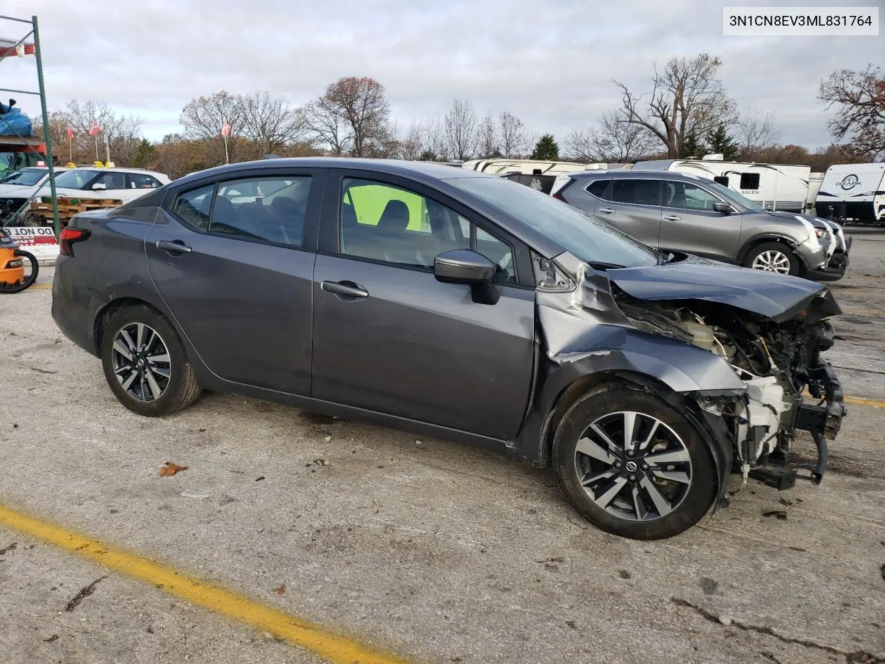 2021 Nissan Versa Sv VIN: 3N1CN8EV3ML831764 Lot: 80389444