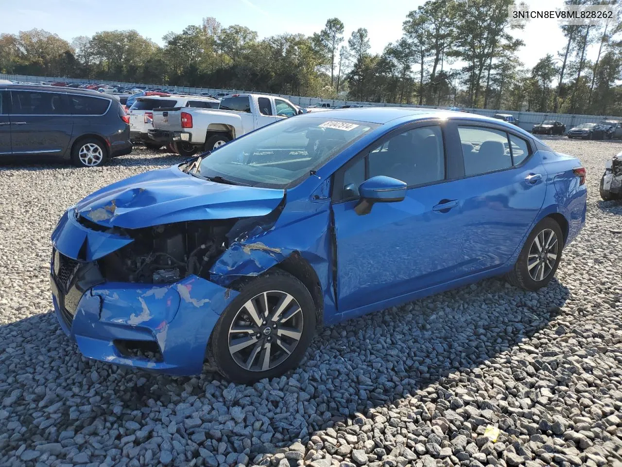 2021 Nissan Versa Sv VIN: 3N1CN8EV8ML828262 Lot: 81047514