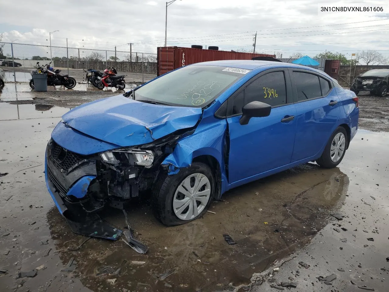 2022 Nissan Versa S VIN: 3N1CN8DVXNL861606 Lot: 52100624