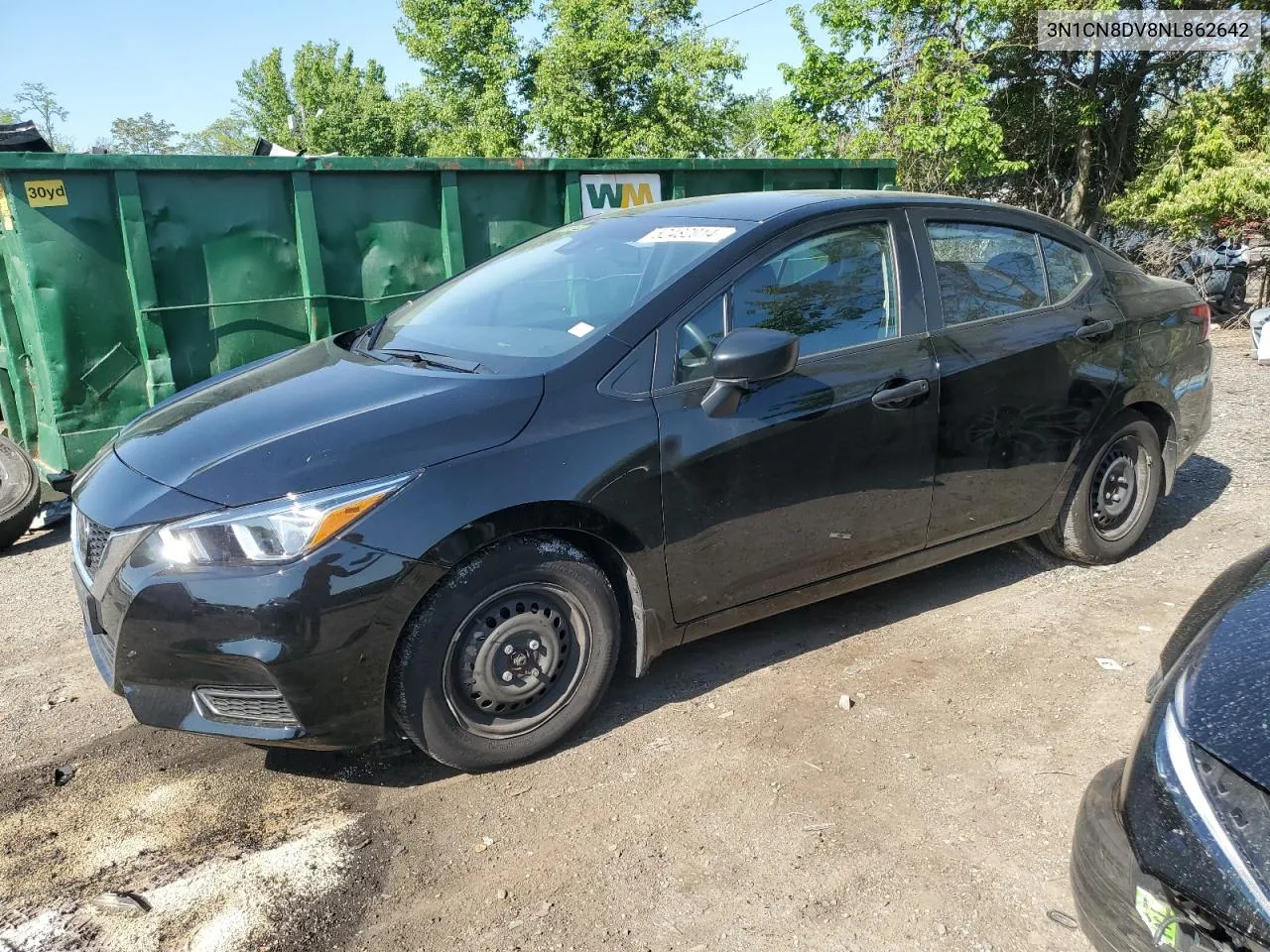 2022 Nissan Versa S VIN: 3N1CN8DV8NL862642 Lot: 52482014