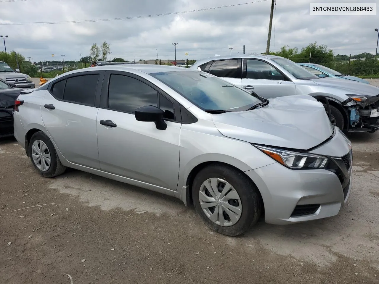 2022 Nissan Versa S VIN: 3N1CN8DV0NL868483 Lot: 57696454