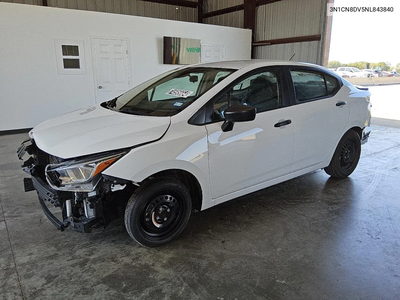 2022 Nissan Versa S VIN: 3N1CN8DV5NL843840 Lot: 74595664