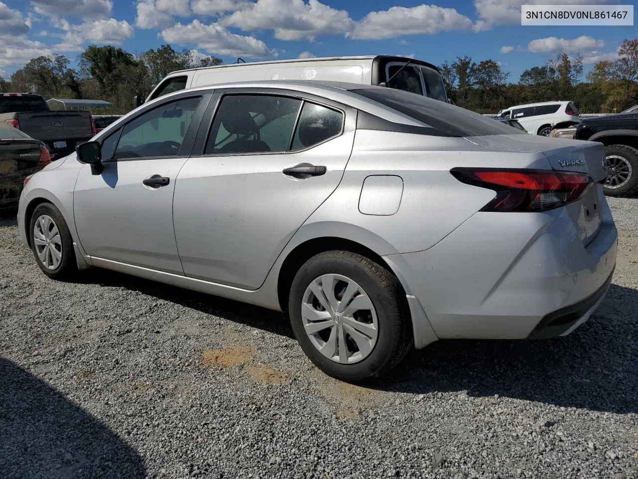 2022 Nissan Versa S VIN: 3N1CN8DV0NL861467 Lot: 75799564