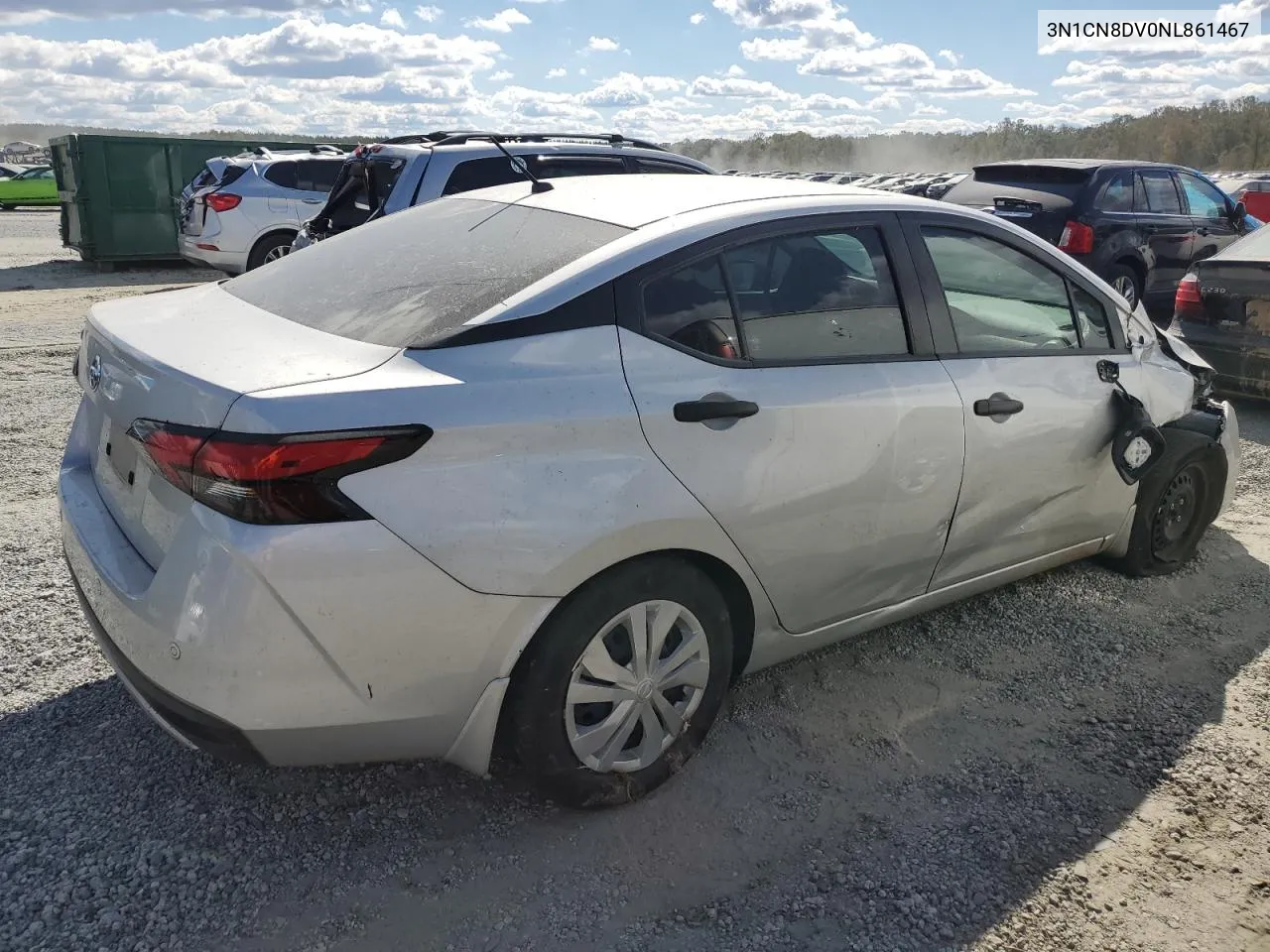 2022 Nissan Versa S VIN: 3N1CN8DV0NL861467 Lot: 75799564