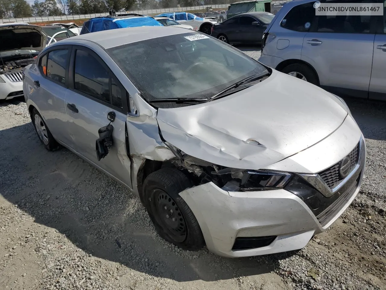 2022 Nissan Versa S VIN: 3N1CN8DV0NL861467 Lot: 75799564