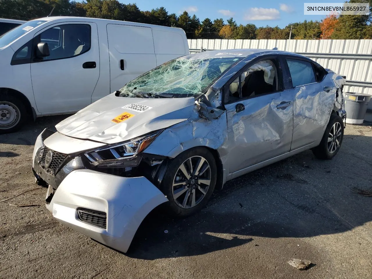 2022 Nissan Versa Sv VIN: 3N1CN8EV8NL865927 Lot: 75852554