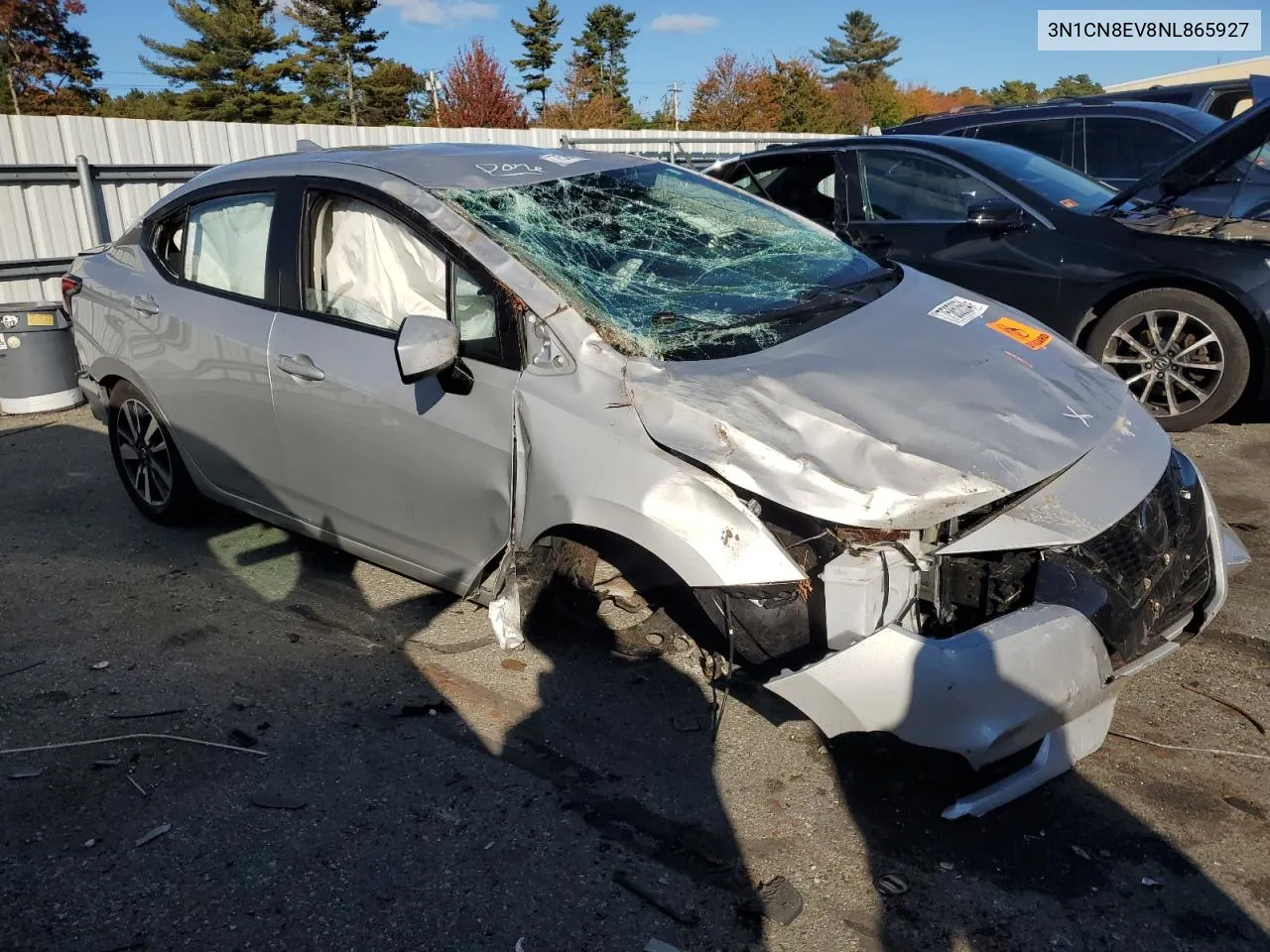 2022 Nissan Versa Sv VIN: 3N1CN8EV8NL865927 Lot: 75852554