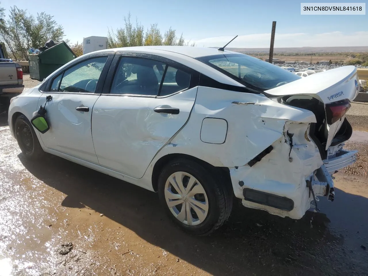 2022 Nissan Versa S VIN: 3N1CN8DV5NL841618 Lot: 77757954