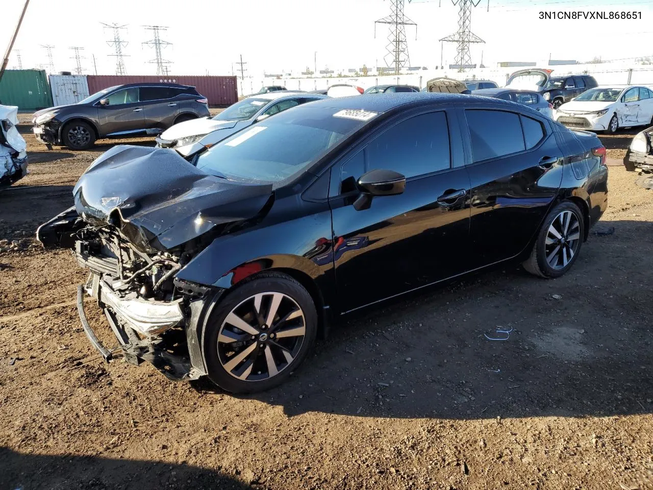 2022 Nissan Versa Sr VIN: 3N1CN8FVXNL868651 Lot: 79685014