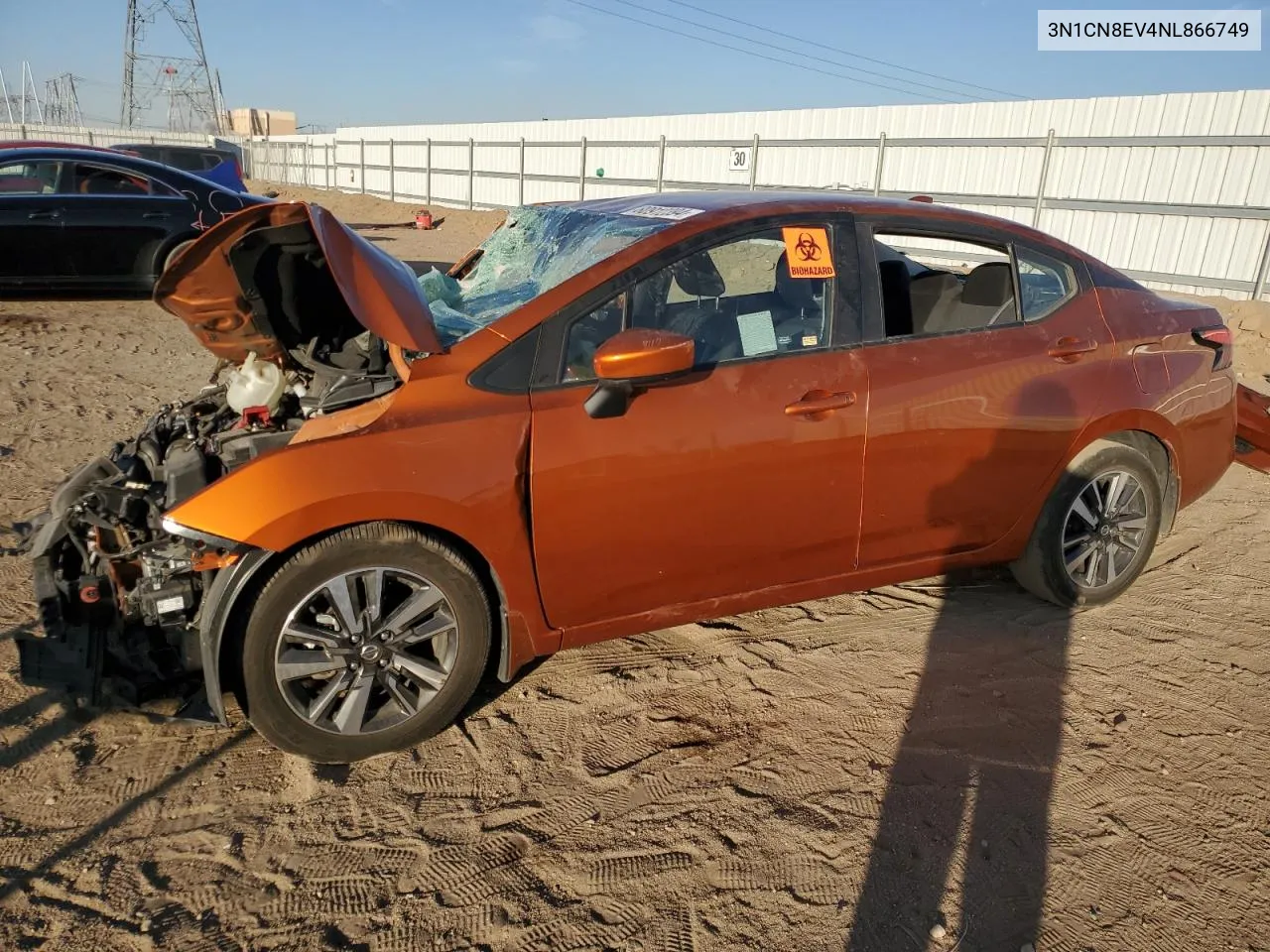 2022 Nissan Versa Sv VIN: 3N1CN8EV4NL866749 Lot: 80912394