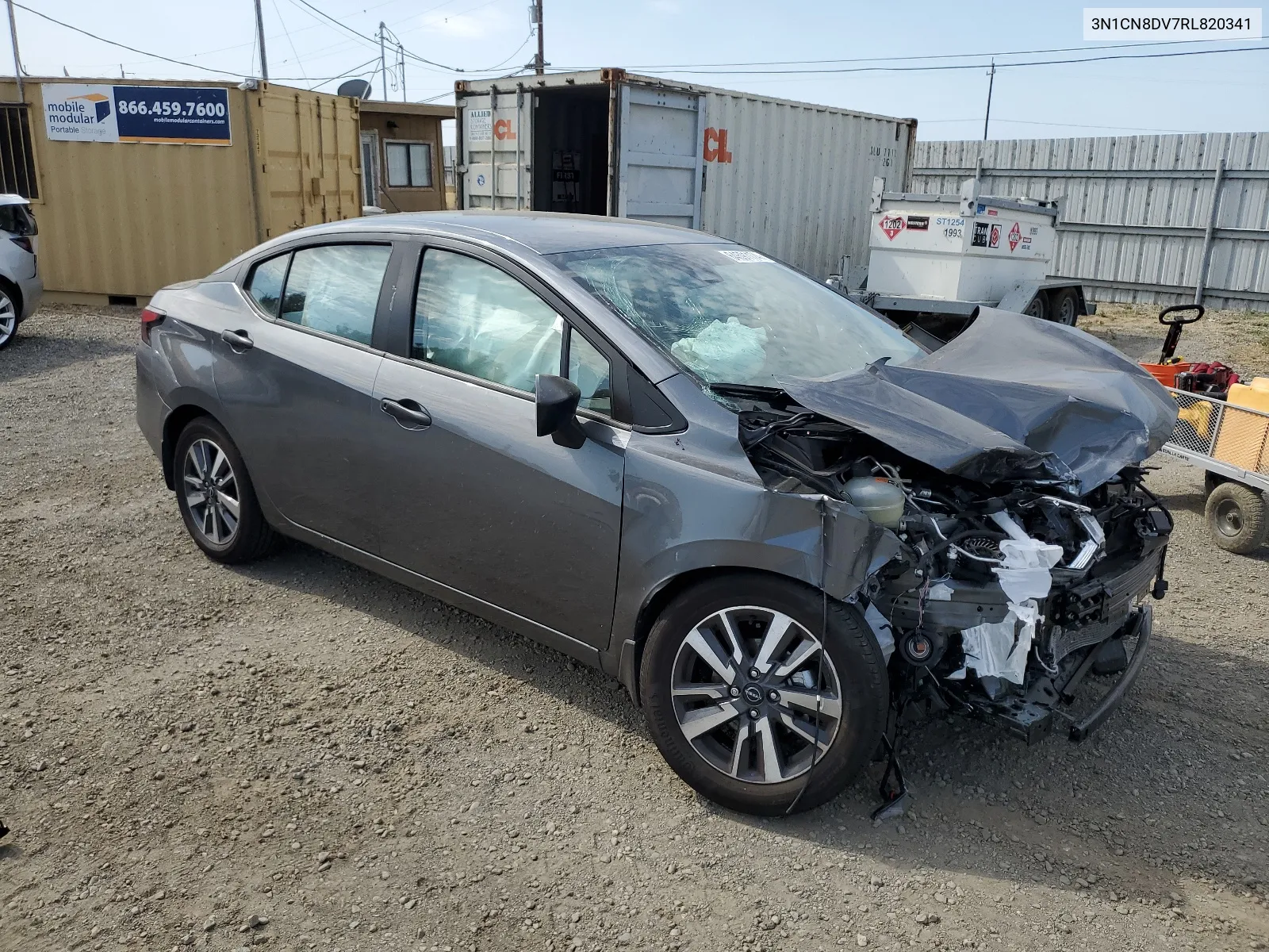 2024 Nissan Versa S VIN: 3N1CN8DV7RL820341 Lot: 64691174