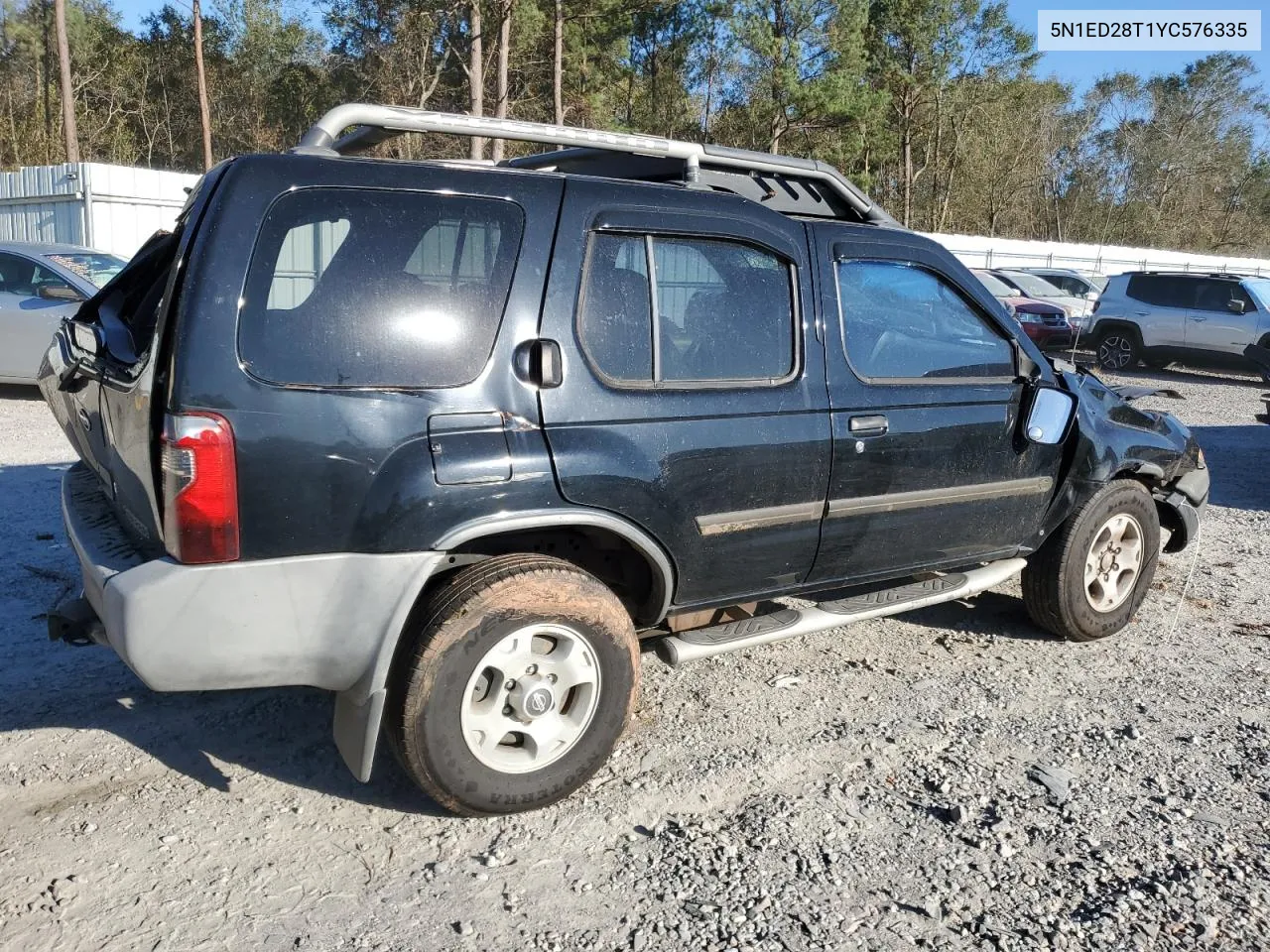 2000 Nissan Xterra Xe VIN: 5N1ED28T1YC576335 Lot: 75120994