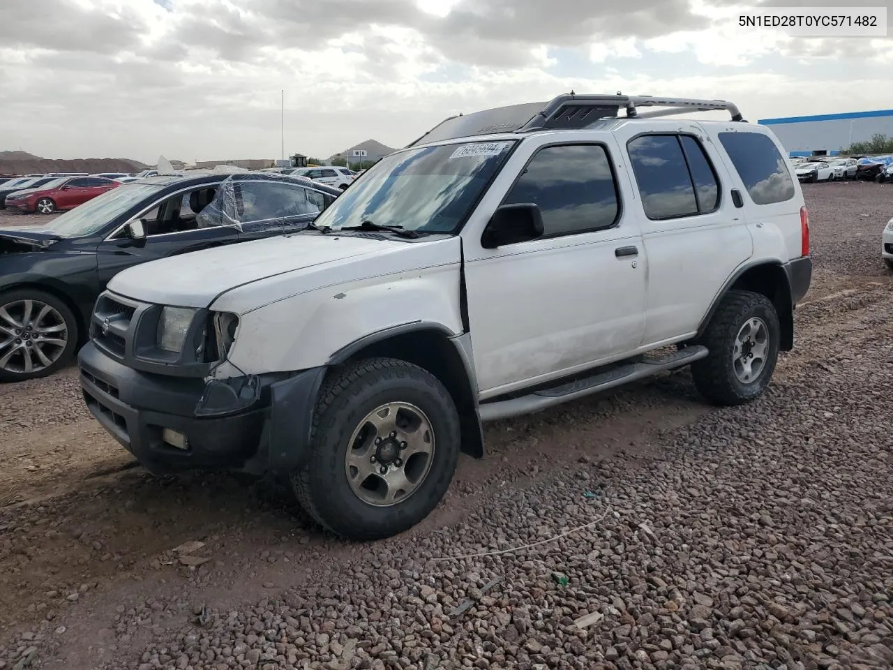 2000 Nissan Xterra Xe VIN: 5N1ED28T0YC571482 Lot: 76245694