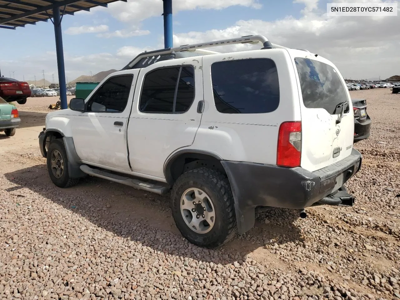 2000 Nissan Xterra Xe VIN: 5N1ED28T0YC571482 Lot: 76245694