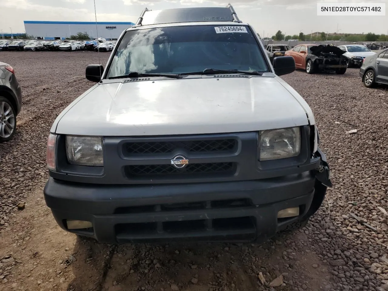 2000 Nissan Xterra Xe VIN: 5N1ED28T0YC571482 Lot: 76245694