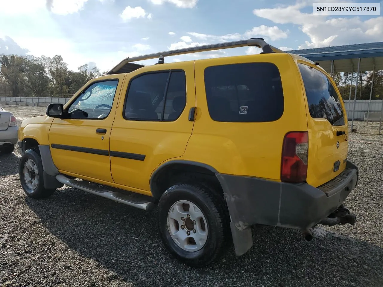 2000 Nissan Xterra Xe VIN: 5N1ED28Y9YC517870 Lot: 78742404