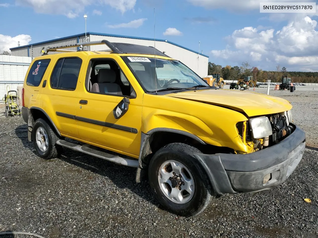 2000 Nissan Xterra Xe VIN: 5N1ED28Y9YC517870 Lot: 78742404