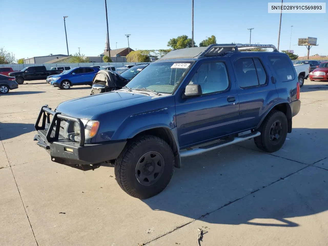 2001 Nissan Xterra Xe VIN: 5N1ED28Y91C569893 Lot: 78747474