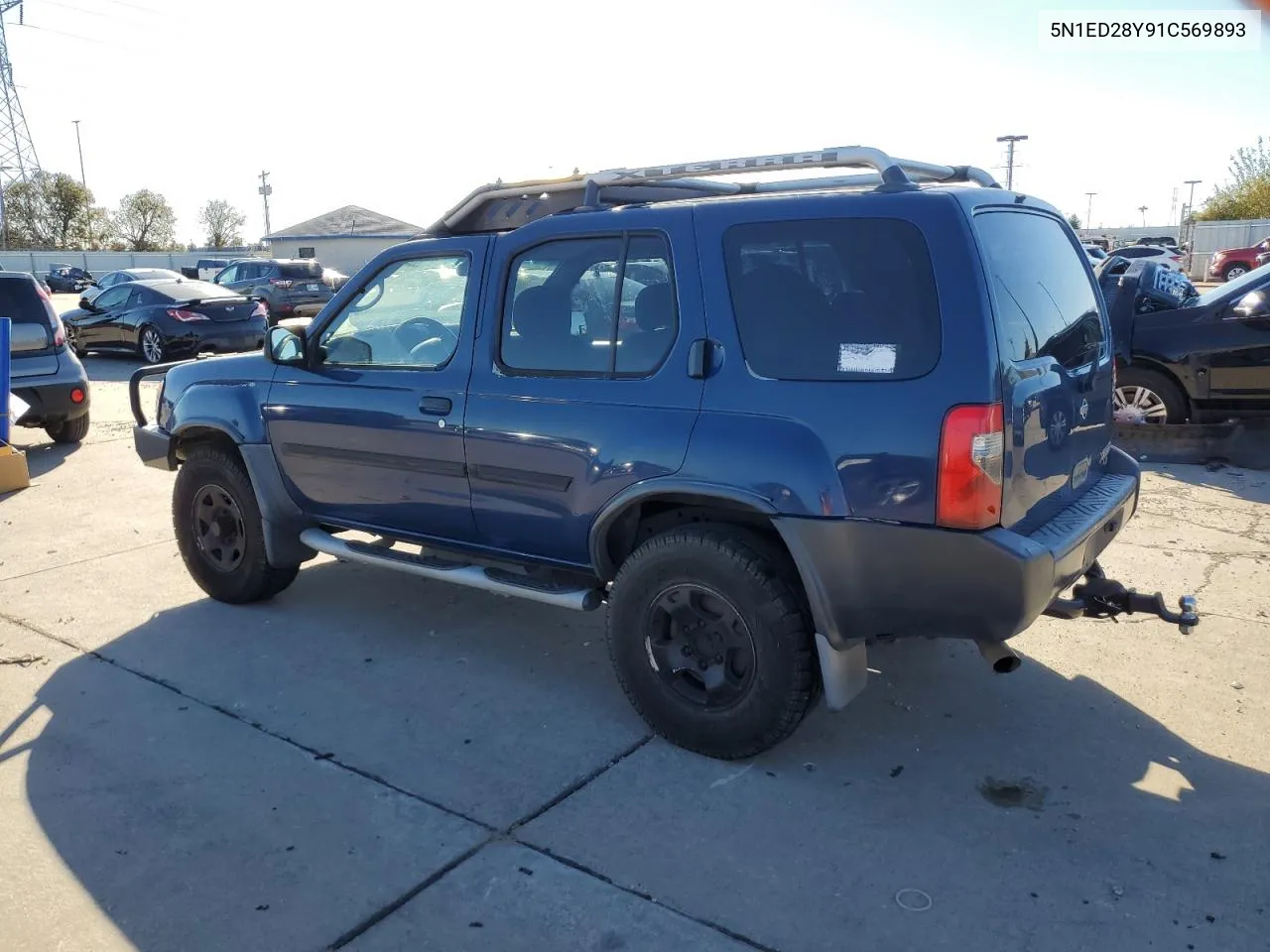 2001 Nissan Xterra Xe VIN: 5N1ED28Y91C569893 Lot: 78747474